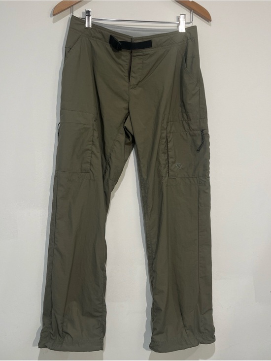 Mountain Hardwear Pants - Women  Olive Cargo Pants with Integrated Belt